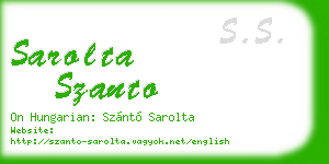 sarolta szanto business card