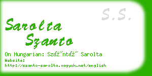 sarolta szanto business card